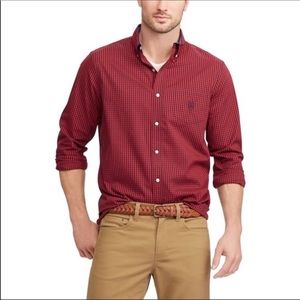 CHAPS Red Long Sleeve Button Down Shirt